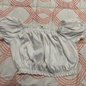 Divided by H&M Boho Style White Crop Blouse